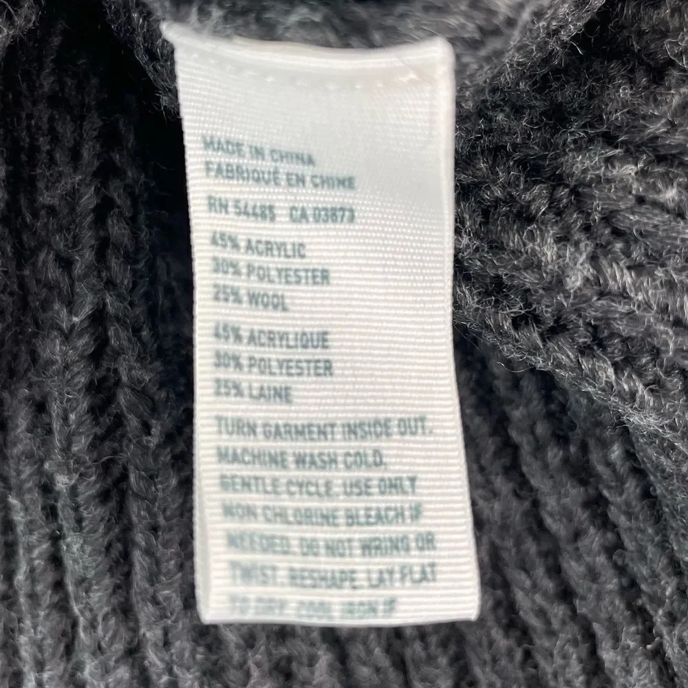 American Eagle Charcoal Gray Wool Blend Sweater Size XS EUC